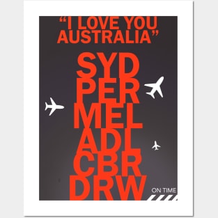 I love you Australia Posters and Art